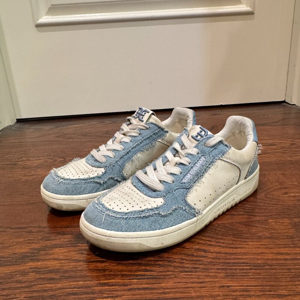 Sam Edelman Distressed Denim Court Sneakers